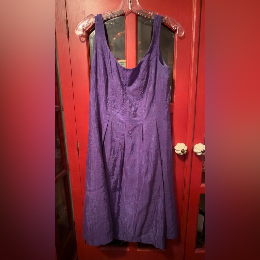 Nine West Deep Purple Sleeveless A-Line Dress